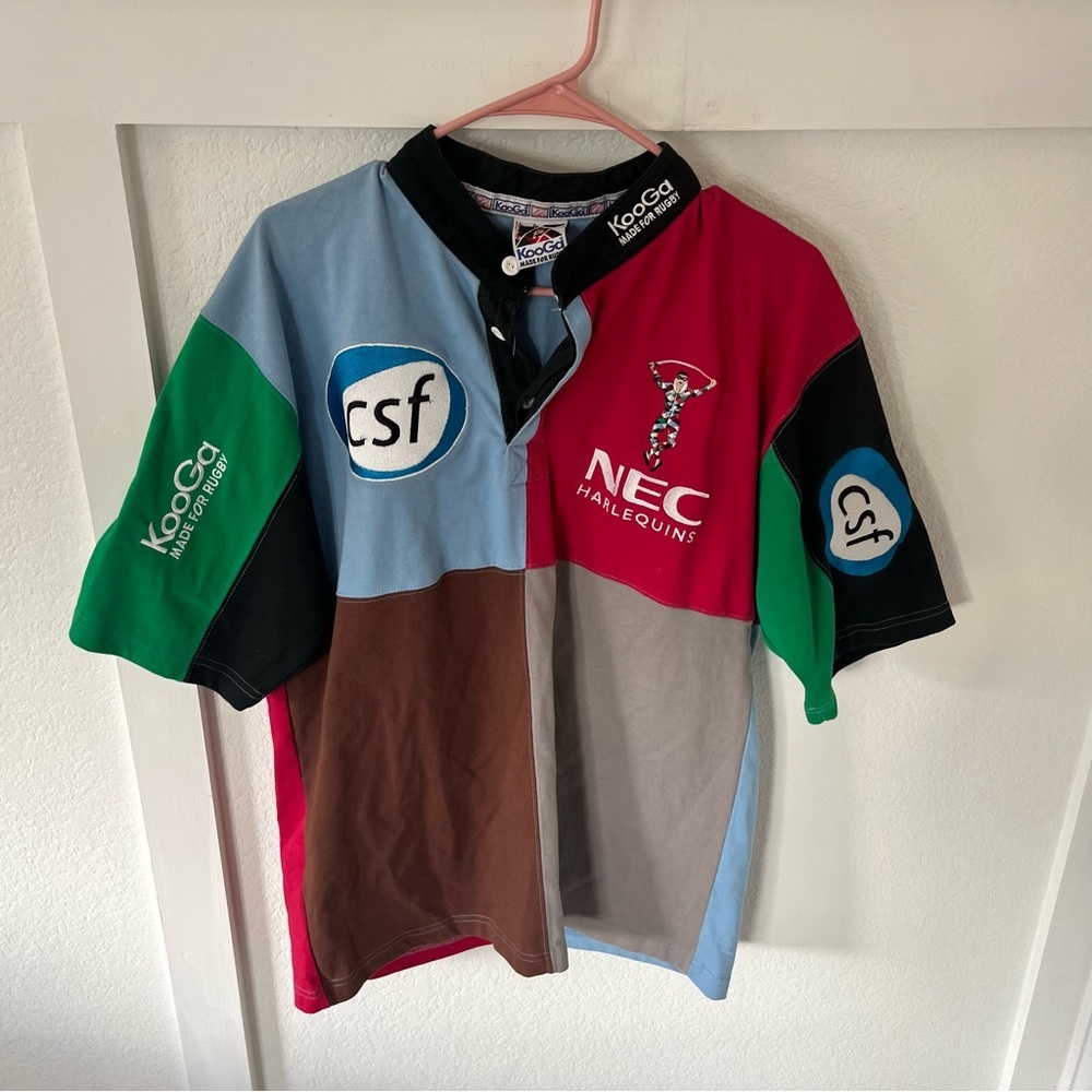 Kooga Men's Medium NEC Harlequins Rugby Short Sleeve Shirt